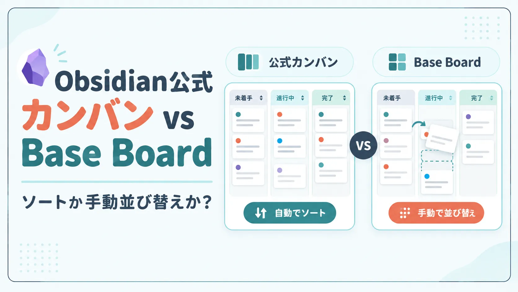 Obsidian公式カンバンビュー vs Base Board