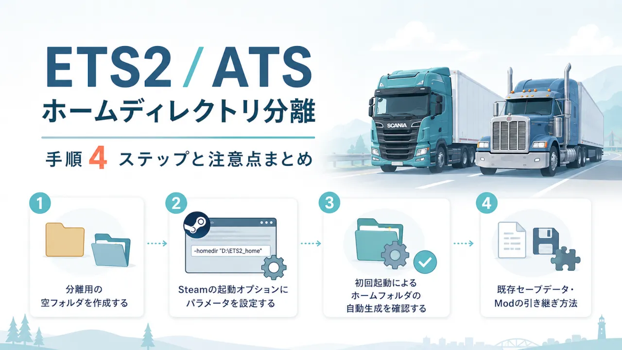 ETS2/ATSホームディレクトリ分離