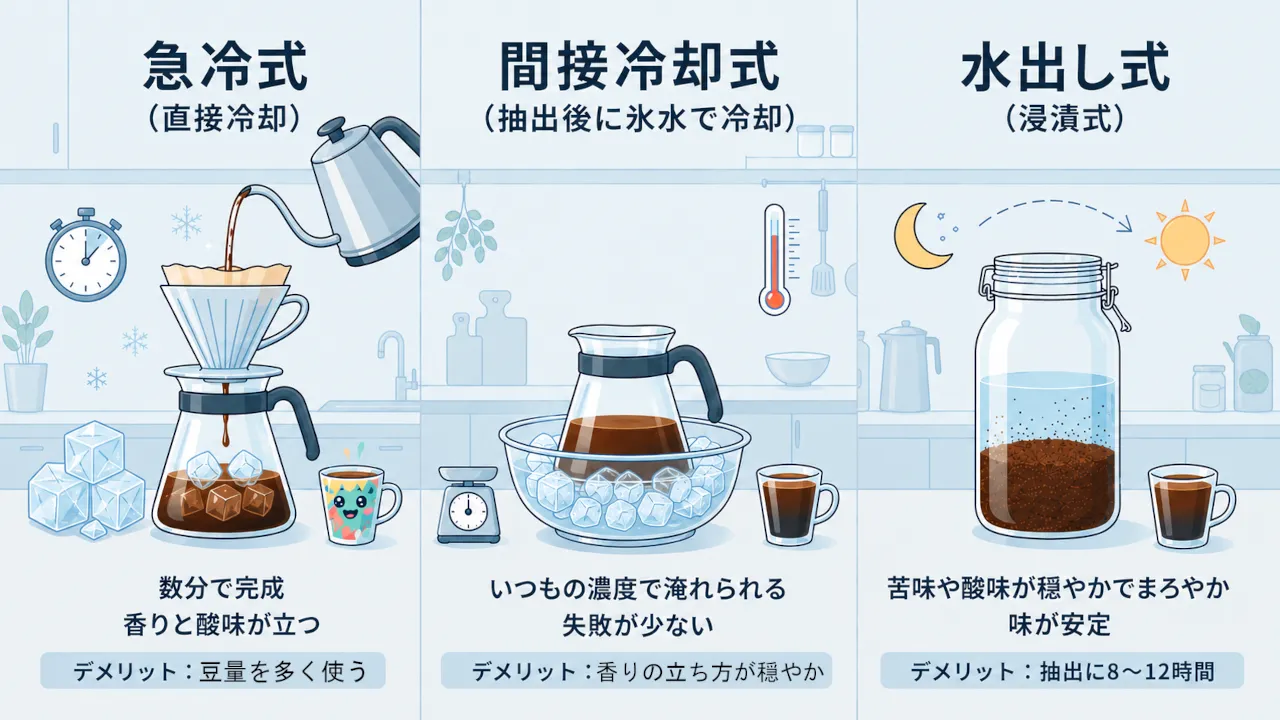 アイスコーヒーの作り方3選